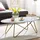 FineBuy Couchtisch Marmor Optik Weiß MDF 120 x 60 x 40 cm