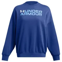 Under Armour Rival Fleece WordmarkOS Crew tech blue white