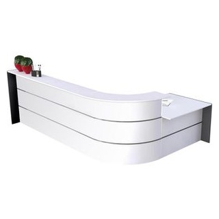 Kerkmann Empfangstheke BARI L-Form, weiß, anthrazit 370,0 x 200,0 x 112,0 cm