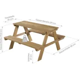 roba Kinder-Gartenset roba Outdoor +, Teak, Holz, massiv, 89x50x84.5 cm, Gartenmöbel, Kinder-Gartenmöbel