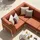 Oviala 232 x 80 x 78 cm Rot