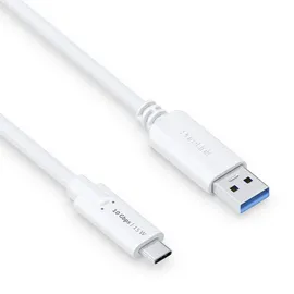 PureLink USB-C auf USB-A Kabel - 3.1 Gen 2, mit 10 GB/s Datenübertragung, weiß 1,00m