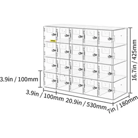 Vevor Handy-Aufbewahrungsspind 20 Fächer 0 x 0 x 0 cm Transparent