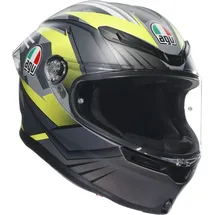 AGV K6 S Excite Integralhelm - Matt Grau/Neon-Gelb / XXL