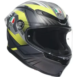 AGV K6 S Excite Integralhelm - Matt Grau/Neon-Gelb / XXL
