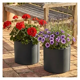 ethick Moderner Blumentopf Rund Ø 38 x 31 cm Anthrazit