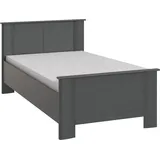 Bett >Chalet< Seniorenbett, Liegefläche 100x200cm, Graphit - 109x85x210cm (BxHxT) - Grau