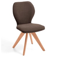 Niehoff Sitzmöbel Colorado Trend-Line Design-Stuhl Gestell Kernbuche - Webstoff Malea-R schoko