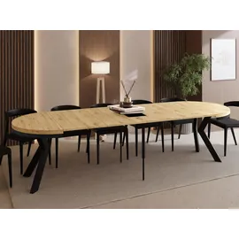 WFL GROUP Runder Esstisch 100 x 77 x 100 cm braun