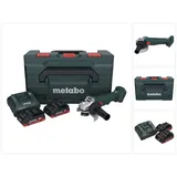 Metabo W 18 L 9-125 Akku Winkelschleifer 18 V 125 mm + 2x Akku 4,0 Ah + Ladegerät + metaBOX