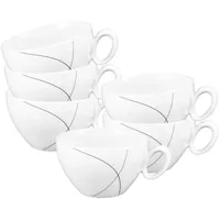 SELTMANN WEIDEN Cappuccinotasse 0,39 l Grau-Weiß 6 St.
