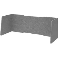 Hammerbacher Akustik-Tischtrennwand, grau 174,0 x 60,5 cm, 1 St.