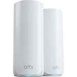 Netgear ORBI RBE772-100EUS WIFI 7 MESH Zusatzsatellit 2er Set, Mesh Access Point - weiß, Tri-Band WiFi 7