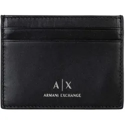 AX ARMANI EXCHANGE Herren Kartenetui - Credit Card Holder, Echtleder, 10x7,5x0,5cm (HxBxT) Schwarz