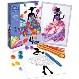 Sentosphere 3920540 Bastelset Quilling Art Kleid, Kreativ-Set für Kinder und Erwachsene, DIY, Papierbasteln, Fashion, Mode