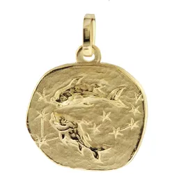 trendor 08958-03 Sternzeichen-Anhänger Fische 585 Gold 16 mm