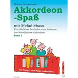 Akkordeon-Spaß: Ein fröhlicher Leitfaden zum Erlernen des Melodiebass-Akkordeon. Band 1. Knopf- und Piano-Melodiebass-Akkordeon.