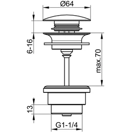 Keuco Ablaufgarnitur, Anschlussgewinde G 1/4, 59902060000,