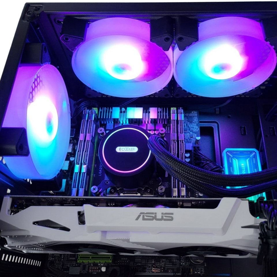 PC Store NCA Gaming PC Chroma i7 4 GHz Gaming-PC (Intel Core i7, NVIDIA GeForce GTX 750, 8GB RAM 240GB SSD ohne HDD GB RAM, Luftkühlung / optionale Wasserkühlung, RGB Lüfter mit Controller, 700W Netzteil) blau
