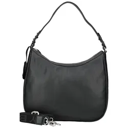 Umhängetasche BURKELY "BURKELY Taschen Leder", Damen, Gr. one size, schwarz, Leder, Taschen
