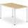 home collective Esstisch Esszimmertisch quadratisch Holztisch Küchentisch Modern 120 x 60 x 75 cm, 18 mm Dicke, Holz Sonoma-Eiche mit weißen Beinen aus Metall ... - Weiß