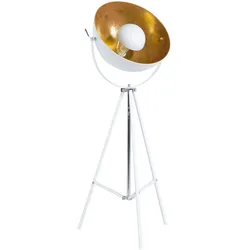 Stehlampe weiß / gold 165 cm rund THAMES II