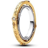 Pandora Game of Thrones Drehender Astrolabe Ring aus Sterling Silber mit vergoldeter Metalllegierung, Cubic Zirkoniastein, Größe: 56, 163136C01-56