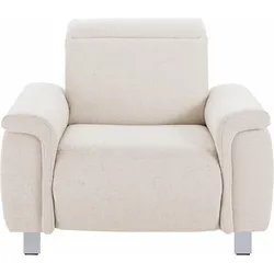 Sessel SIT & MORE "Township", beige (linen), B:93cm H:103cm T:106cm, Struktur (100% Polyester), Struktur fein (100% Polyester), Sessel, wahlweise mit elektrischer Wallfree-Funktion