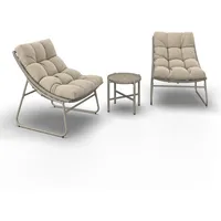Balkonset Elia Creme Metall/Outdoorstoff +Abdeckung