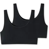 SCHIESSER Uncover by Schiesser Damen 2pack Bustier Unterwäsche, schwarz, XXL