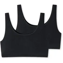 SCHIESSER Uncover by Schiesser Damen 2pack Bustier Unterwäsche, schwarz, XXL