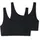 SCHIESSER Uncover by Schiesser Damen 2pack Bustier Unterwäsche, schwarz, XXL