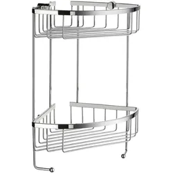 Smedbo Sideline Design Eckseifenkorb Doppelt | Höhe 342 mm##Chrom DK2031