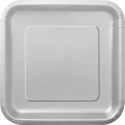 14 eckige Teller silber