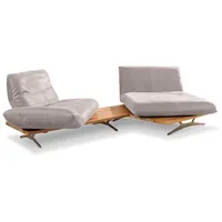 KOINOR Ecksofa Marilyn Leder Grau Asphalt