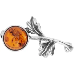 Brosche OSTSEE-SCHMUCK "Ostsee-Schmuck Brosche Blume Brosche Blume", weiß, Broschen, Damen, Silber 925 (Sterlingsilber)