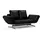 Innovation Living Schlafcouch Kunstleder 2-Sitzer Schwarz
