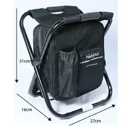 highfeld Campinghocker mit Rucksack Schwarz