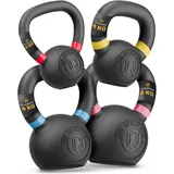 HQ Germany® Powdercoat Kettlebell | Vollguss | 2-32kg | Starter-Sets | ±2,0% Gewichtstoleranz, Gewicht:+Starter-Set (2+4+6+8KG)