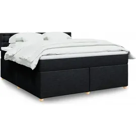 vidaXL Leonor Buttons 180 x 200 cm Schwarz