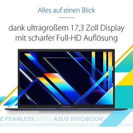 Asus Vivobook 17 Intel Core 7 150U 16 GB RAM 1 TB SSD Win11 Home Cool Silver