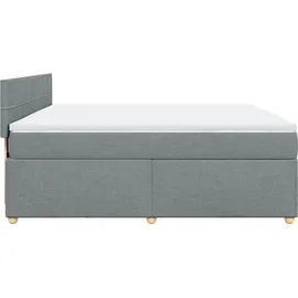 vidaXL Boxspringbett 180 x 200 cm Hellgrau
