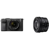 Sony Alpha 7C II | Spiegellose Vollformatkamera mit SEL2860 & SEL40F25G (33 MP, Echtzeit-Autofokus, 10 BPS, 4K Video, neigbarer LCD-Touchscreen) Schwarz