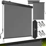 Kesser Senkrechtmarkise Außenrollo 140 x 250 cm Grau