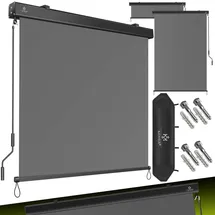 Kesser Senkrechtmarkise Außenrollo 140 x 250 cm Grau