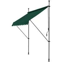 pro.tec Klemmmarkise Stem 300 x 120 cm dunkelgrün