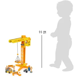 Small Foot Company Baukran mit Baustellenzubehör (12007)