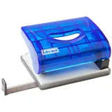 IDENA Locher mit Anschlagschiene, transluzent, 16 Blatt,