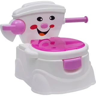 Kindertoilette Kinder-Töpfchen Meine Erste Toilette Babytöpfchen Nachttopf Toilettensitzaufsatz Baby Urinal Training Toilette WC Kindertoilette für 6 Monate bis 5 Jahre (Rosa)