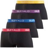 Buffalo Buffalo, Herren, Unterhosen, Herren Hipster Boxershorts im 4er Pack, Schwarz, XXL 4er Pack)